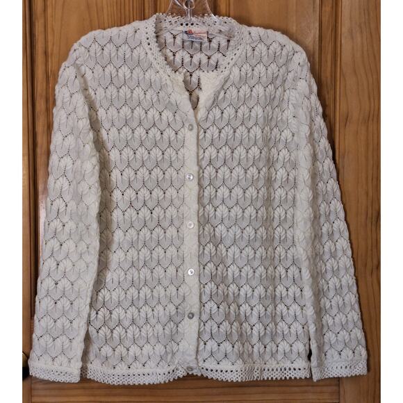 Americana Knitting Mills Sweater Women's Medium (40) Vintage Cardigan Grannycore - Picture 1 of 6